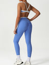 ZASUWA Female Sexy Contrast Color Stripe Cross Back Sports Bras