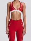 ZASUWA Female Contrast Color Stripes Cutout Pocket Short Traksuit