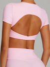 ZASUWA Female Twist Hollow Out Short Sleeves