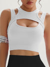 ZASUWA Female Sexy Hollow Out Ribbed Quick Dry Tank