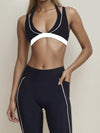 ZASUWA Female Contrast Color Stripes Cutout Pocket Short Traksuit