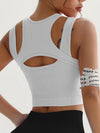ZASUWA Female Sexy Hollow Out Ribbed Quick Dry Tank