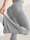 ZASUWA Female Ribbed Flare Leggings