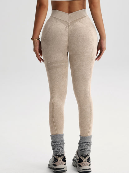 Deep V Back Tie-dye Leggings