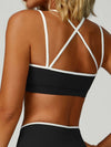 ZASUWA Female Contrast Color Stripe High-rise Flare Leggings