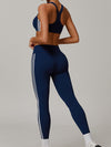 ZASUWA Female Contrast Color Stripes High-rise Leggings