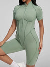 ZASUWA Female Sexy Backless Zipper Scrunch Bum Jumpsuit