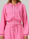 ZASUWA Female Feleece Pocket Casual Zipper Hoodie