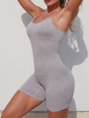 ZASUWA Female Faux Denim Scrunch Bum Romper