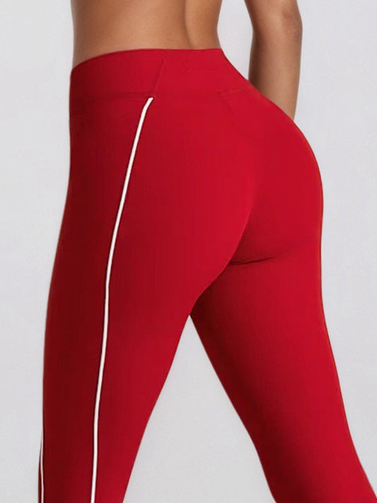 ZASUWA Female Contrast Color Stripes Pocket Leggings