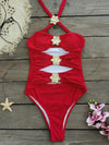 ZASUWA Female Unique Flower Hollow Out 2-Pieces Swimwear
