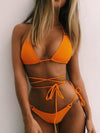 ZASUWA Female Sexy Basic Cross Beach Bikini Set