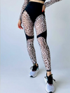 🖤ZASUWA Female Sheer Mesh Leopard  Push Up Leggings