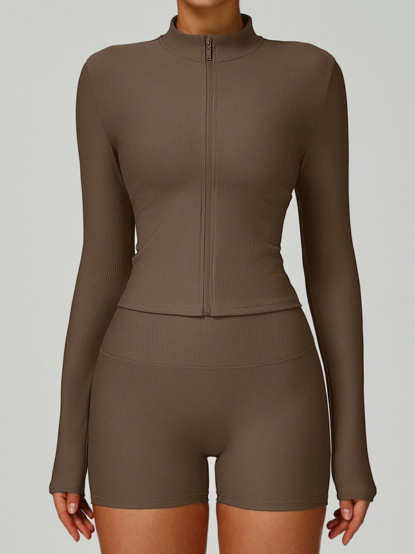 Ribbed 3-Pieces Short Traksuit