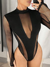 ZASUWA Female Sexy Mesh Fishnet Bodysuit