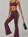 ZASUWA Female Contrast Color Stripes High-rise Leggings