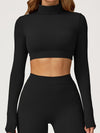 ZASUWA Female Backless Stand Collar Long Sleeves