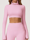 ZASUWA Female Backless Stand Collar Long Sleeves