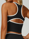 ZASUWA Female Contrast Color Stripe High-rise Flare Leggings