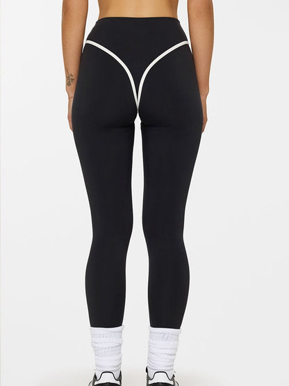 Stripes Backless Push-Up High-rise Tracksuit