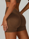 ZASUWA Female Deep V Back Seamless High-rise Short Tracksuit