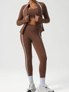 ZASUWA Female Contrast Color Stripes Zipper Tracksuit