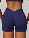 ZASUWA Female Deep V Back Seamless High-rise Short Tracksuit