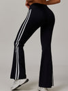 ZASUWA Female Contrast Color Stripes High-rise Leggings
