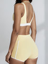 ZASUWA Female Contrast Color Stripes Cutout Pocket Short Traksuit