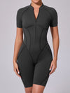 ZASUWA Female Sexy Backless Zipper Scrunch Bum Jumpsuit