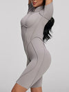 ZASUWA Female Sexy Backless Zipper Scrunch Bum Jumpsuit