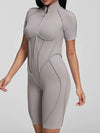 ZASUWA Female Sexy Backless Zipper Scrunch Bum Jumpsuit
