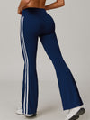 ZASUWA Female Contrast Color Stripes High-rise Leggings