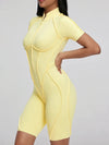ZASUWA Female Sexy Backless Zipper Scrunch Bum Jumpsuit