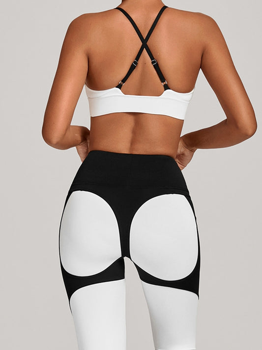 ZASUWA Female Contrast Color Push Up Tracksuit