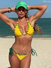 ZASUWA Female Unique Contast Color Perforated Design Bikini Set