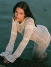 ZASUWA Female Sexy Fishnet Swimwear Without Bikini Set Cover-up Dress