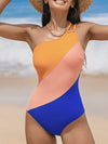 ZASUWA Female Sexy Contrast Color Cross Back One Piece
