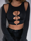 ZASUWA Female Unique Hollow Out Long Sleeves