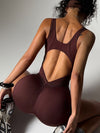 ZASUWA Female Backless Zipper Romper