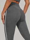 ZASUWA Female Contrast Color Stripes High-rise Leggings