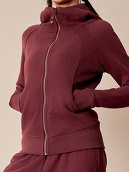 Pocket Zipper With Hat Jacket