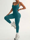 ZASUWA Female Sexy Cross Back Elastic Tight Jumpsuit