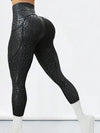 ZASUWA Female Sexy Faux Leather Leopard Print Pocket Leggings