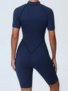 ZASUWA Female Sexy Zipper Booty Romper