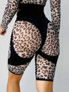🖤ZASUWA Female Sheer Mesh Leopard  Push Up Leggings