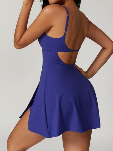 Backless Split 2 in 1 Quick-dry Dress