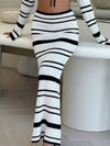ZASUWA Female Sexy Fishnet Stripes 2-Pieces Cover-up Without Bikini