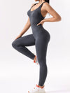 ZASUWA Female Sexy Leopard Print Cross Back Jumpsuit