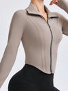 ZASUWA Female Basic Zipper Lapel Collar Jacket